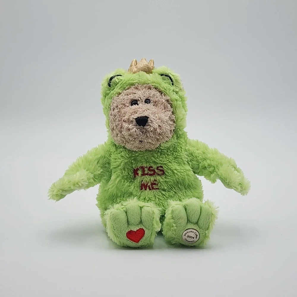 Starbucks 29th Edition Bearista Bear Plush In Kiss Me Green Frog Prince 10